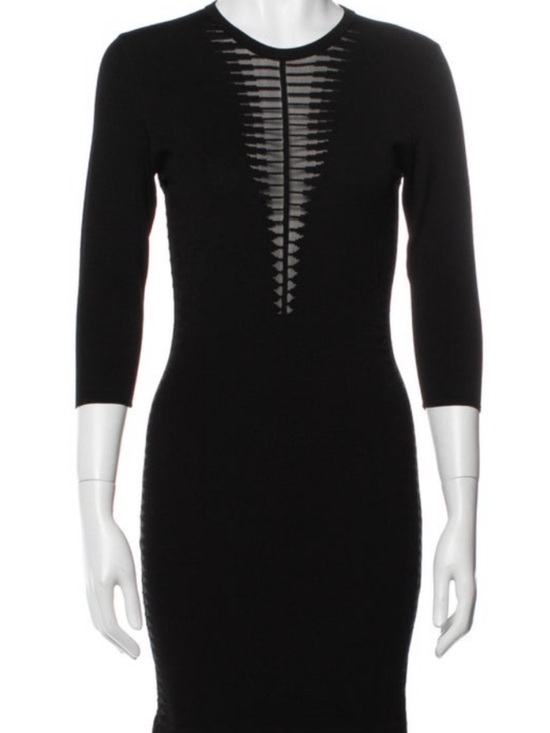 Alexander McQueen Dresses & Skirts - Alexander McQueen Black Cutout Sheath Mini Dress
